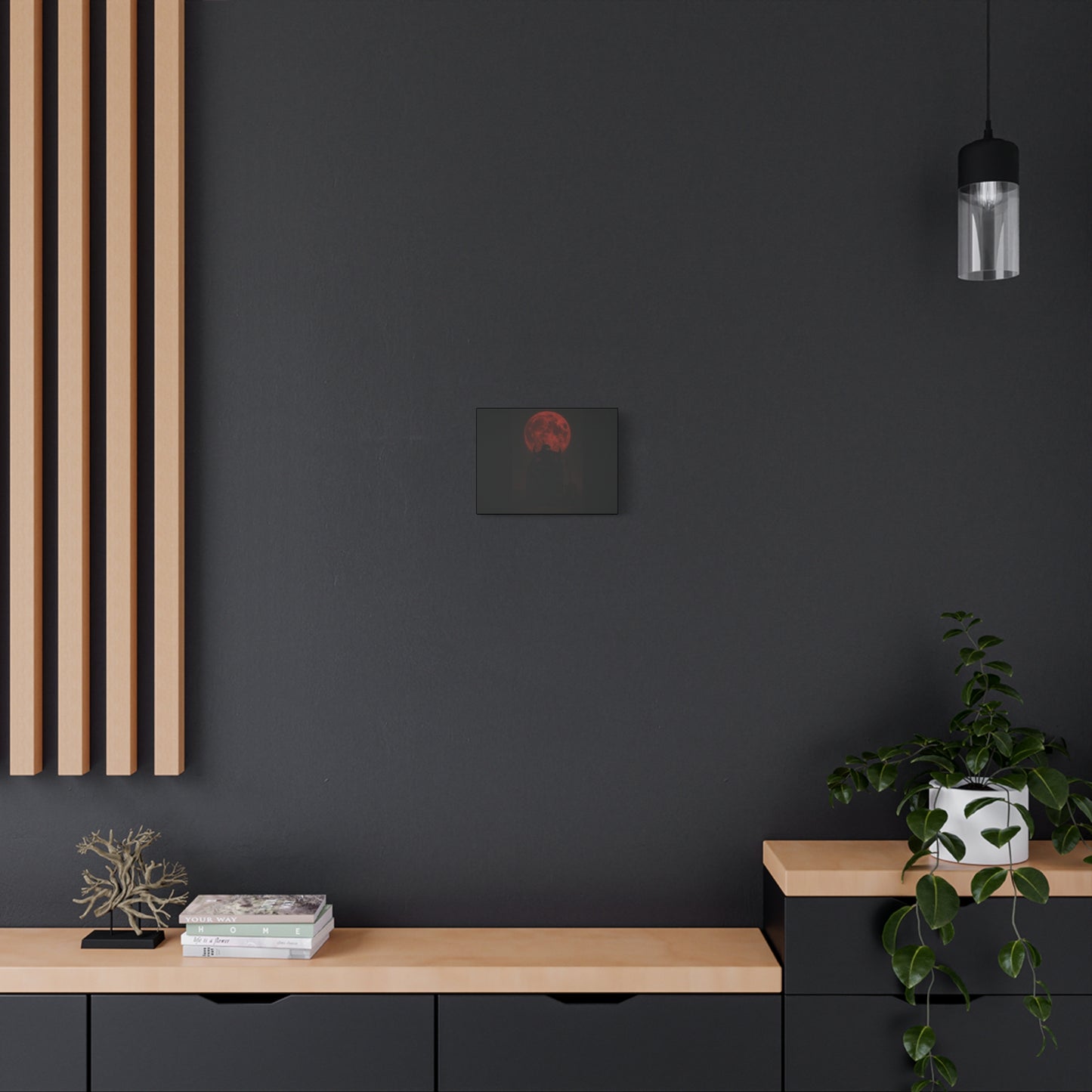 "Oegtela: King of the Red Moon – Dark Aesthetic Wall Art for Power & Fortune"