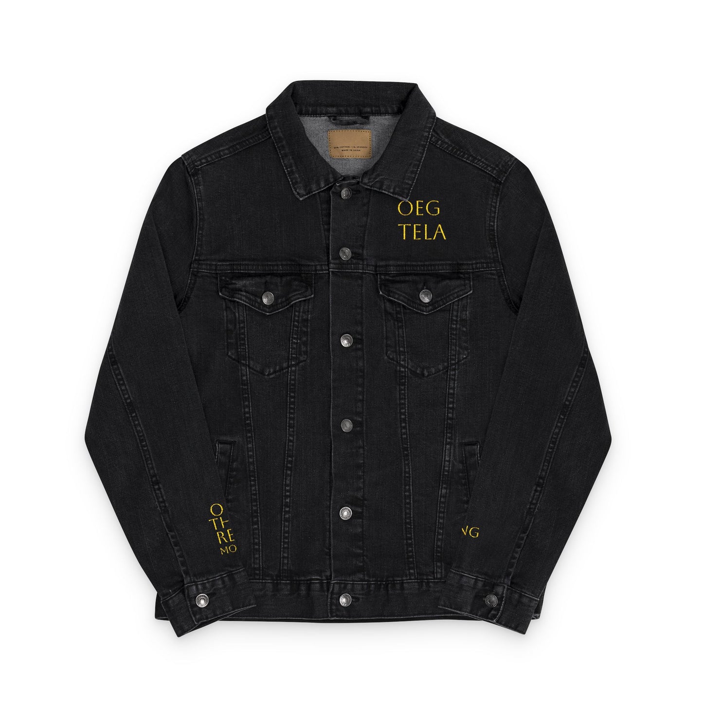 Embroidered Denim Jacket - Oegtela King of the Red Moon Jacket
