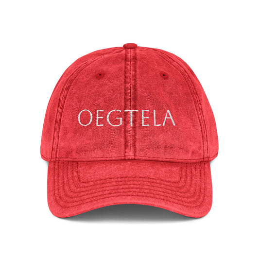Embroidered Vintage Cap with 'OEGTELA'