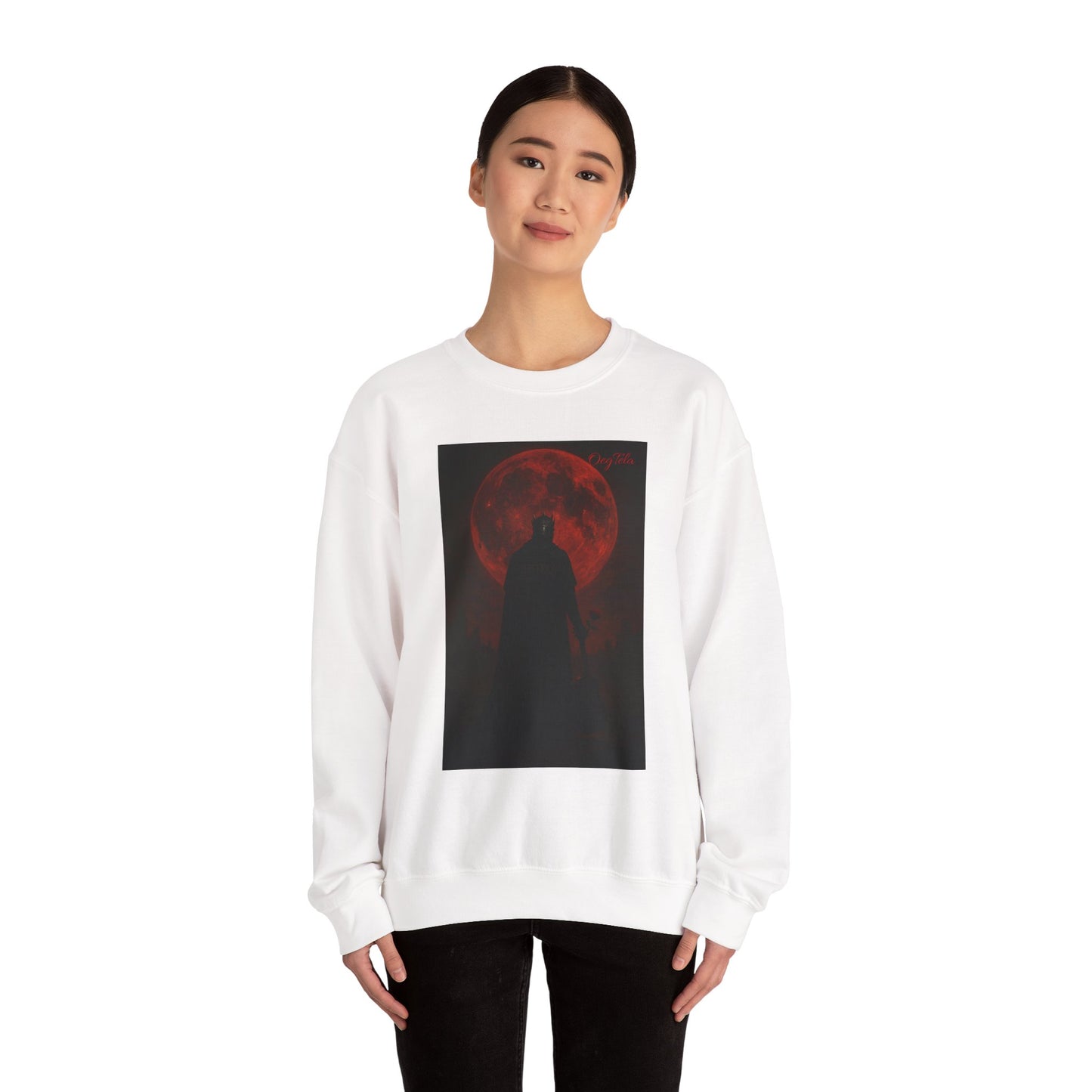 Oegtela King of the Red Moon Crewneck Sweatshirt