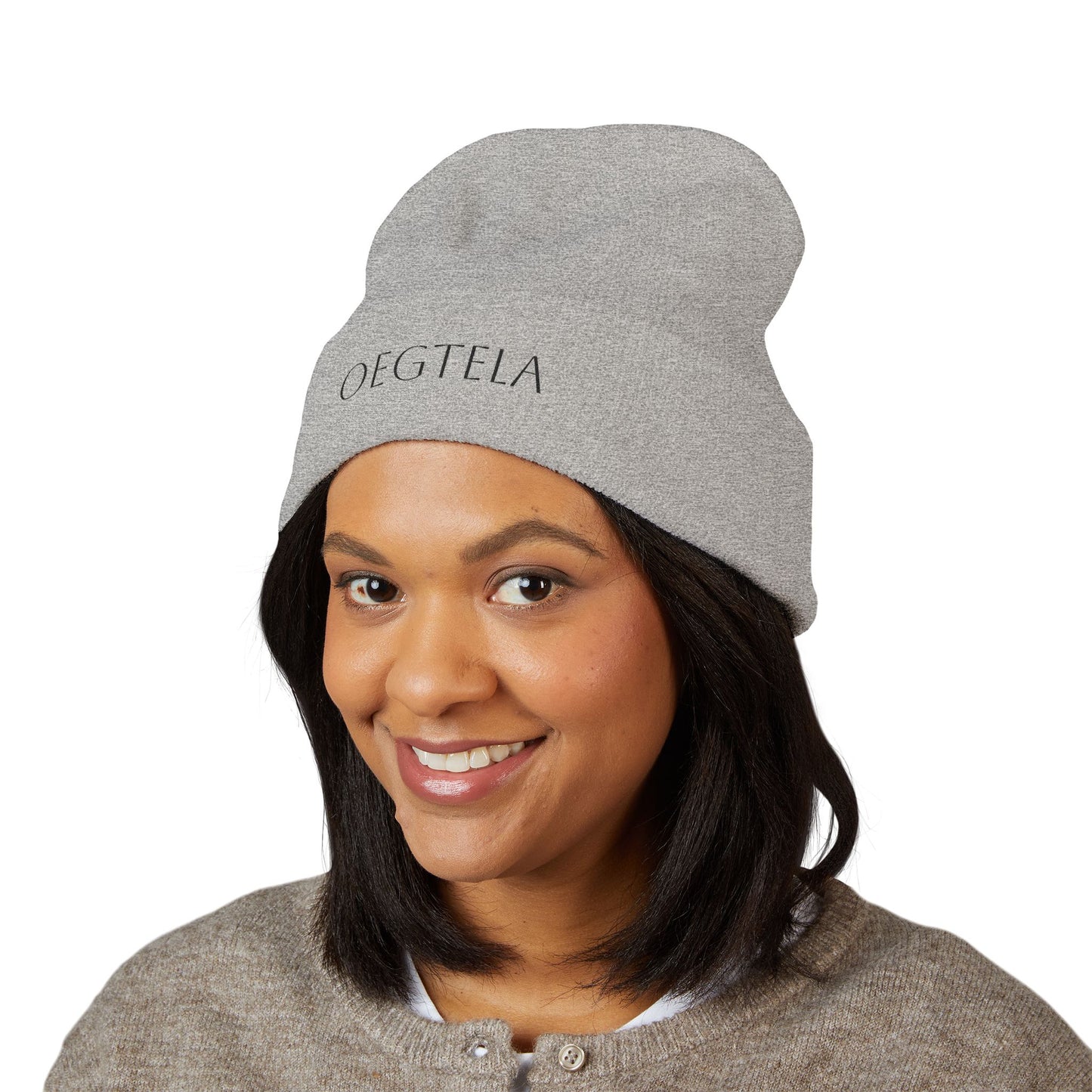 Oegtela Embroidered Cuffed Beanie — Knit Hat