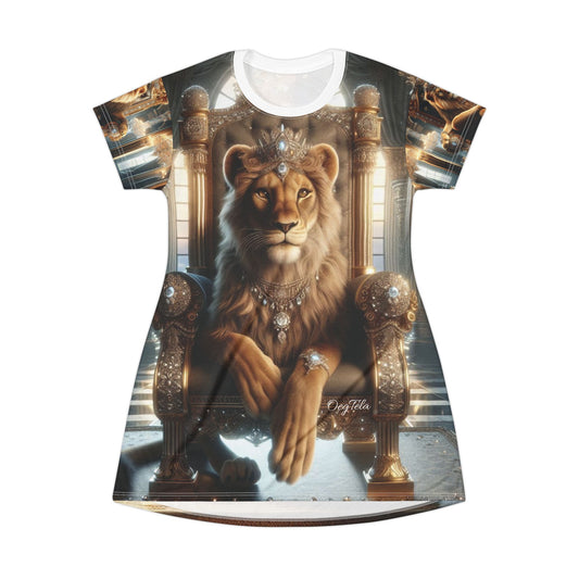 OegTela Lion Queen Earth T-Shirt Dress