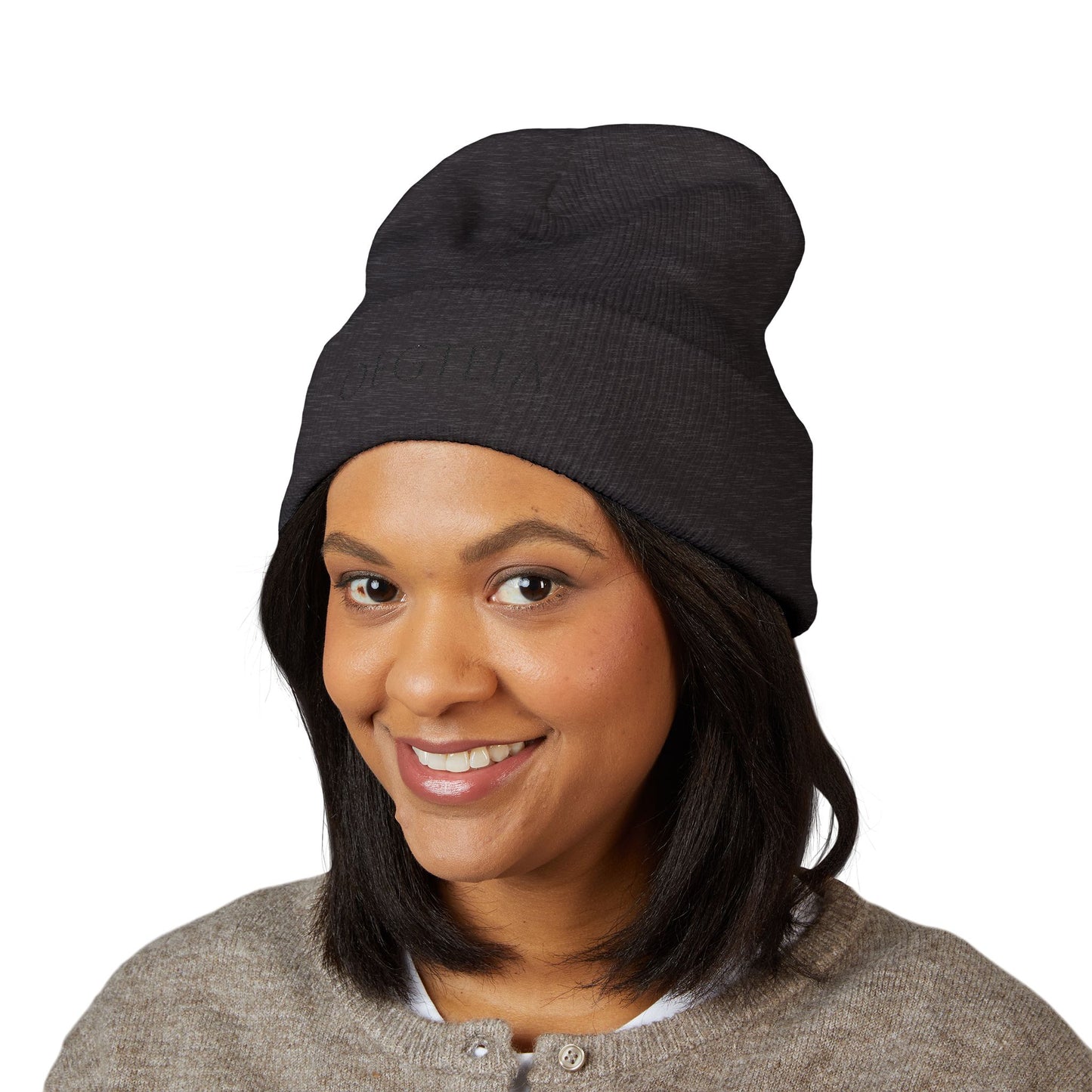 Oegtela Embroidered Cuffed Beanie — Knit Hat