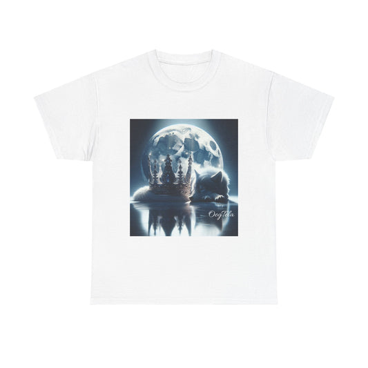 Oegtela Moonlit Crown Unisex Tee - Lone Wolf King Design
