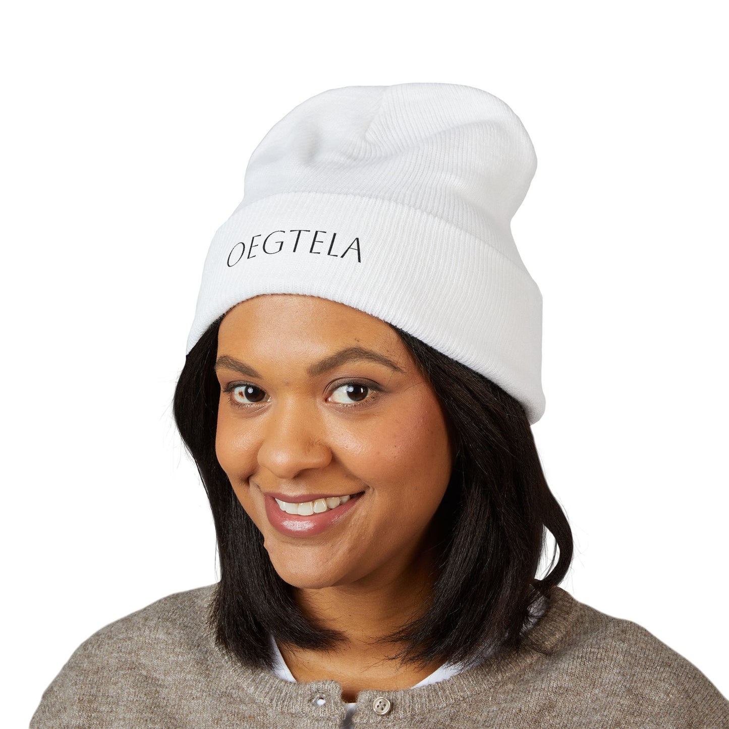 Oegtela Embroidered Cuffed Beanie — Knit Hat