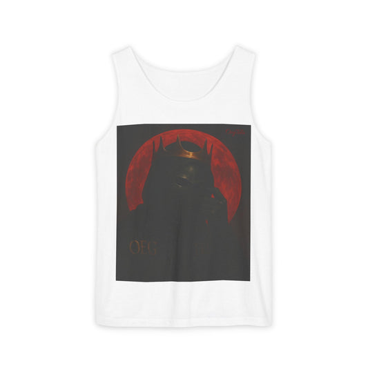 Oegtela King of the red moon Unisex Graphic Tank Top, Casual Summer Wear, Festival Outfit, Gift for Fans,
