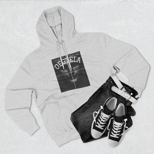 Hoodie — Retro Three-Panel OegTela Photo Print Fleece Hoodie
