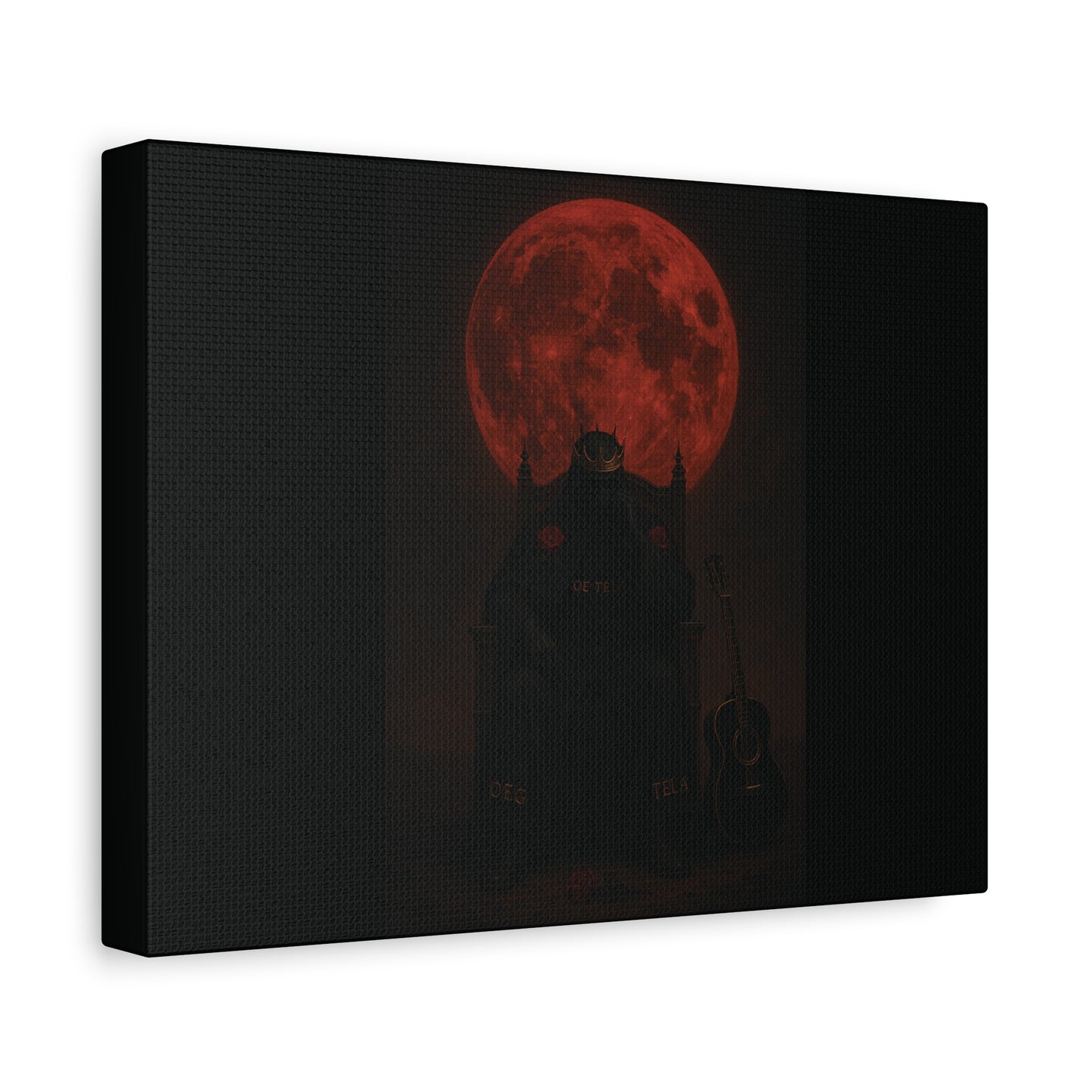 "Oegtela: King of the Red Moon – Dark Aesthetic Wall Art for Power & Fortune"