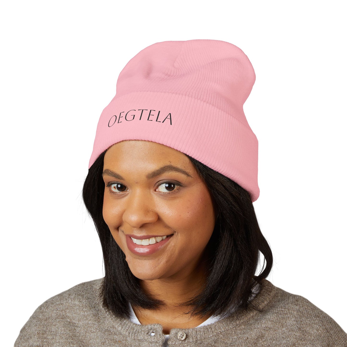 Oegtela Embroidered Cuffed Beanie — Knit Hat