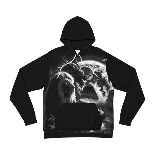 OegTela Black Dragon & Lion Fashion Hoodie