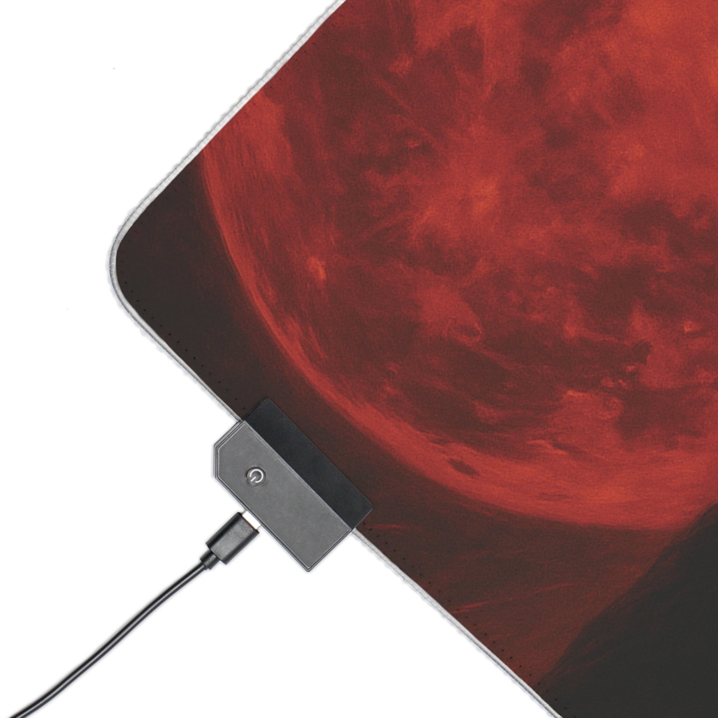 Gaming Mouse Pad - oegtela king of the Red Moon Design, RGB, Desk Accessory for Gamers