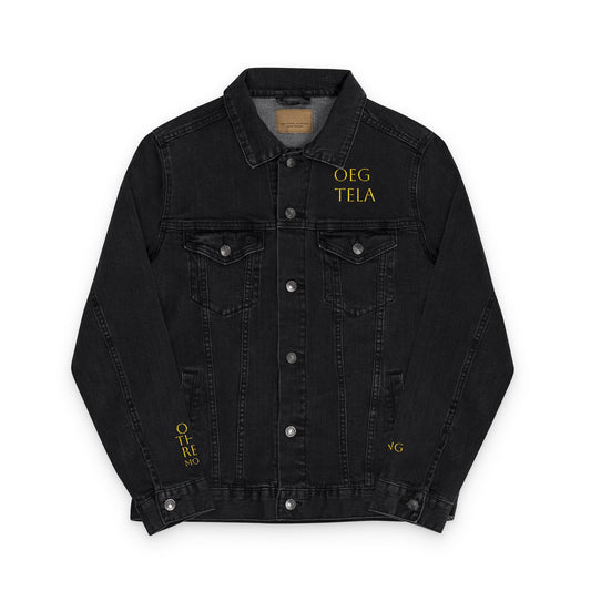 Embroidered Denim Jacket - Oegtela King of the Red Moon Jacket